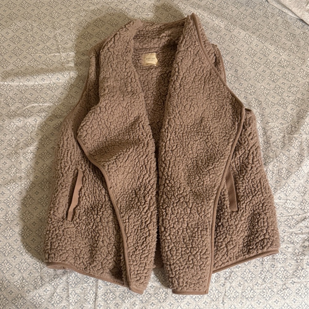 Cozy Brown Sherpa Vest